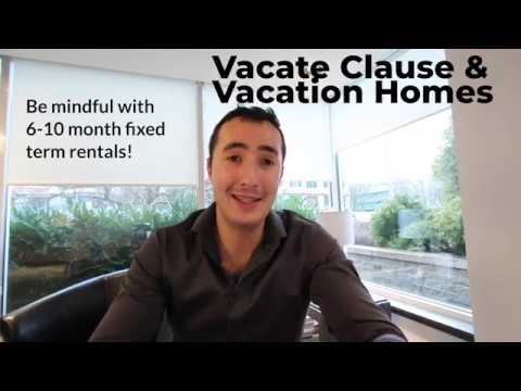 Renting your vacation property in BC? Use the Vacate Clause for your short term rental agreement.